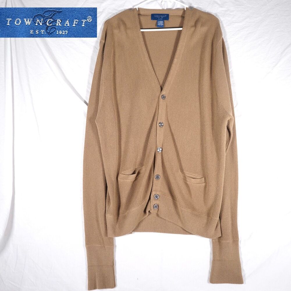 Towncraft Vintage Cardigan Brown XL Vintage